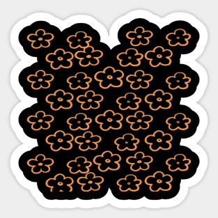 Orange mini cutie flowers Sticker